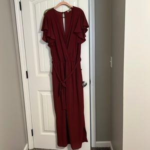 Maroon jumpsuit 3xl with pockets!